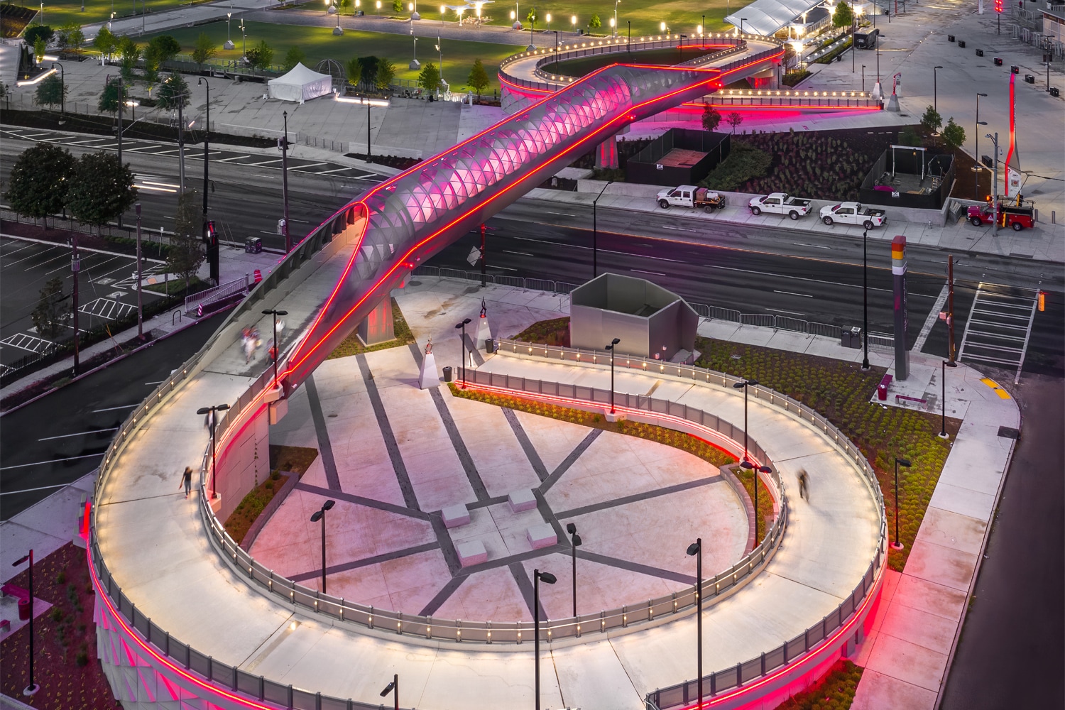 Mercedes-Benz Stadium Pedestrian Bridge at Northside Drive