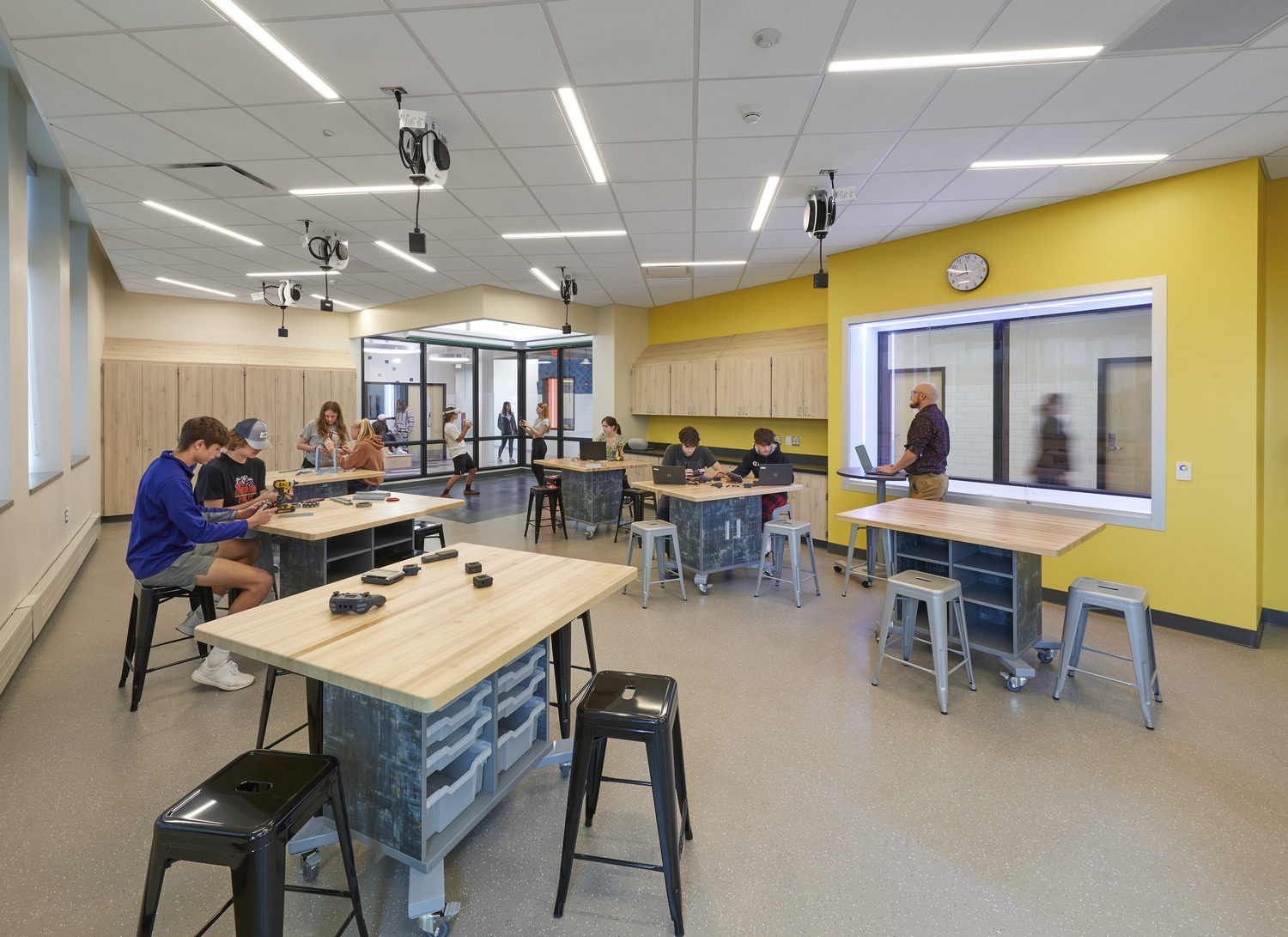 Image shows York Central School District STEAM learning wing