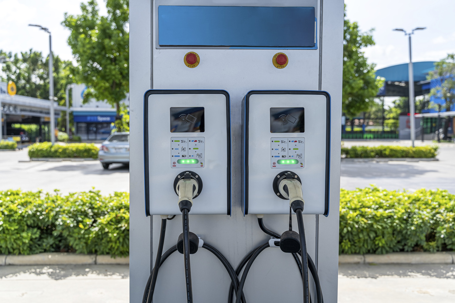 Electric charge stations for electric cars