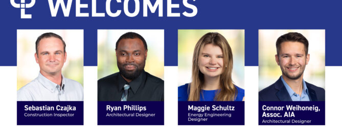 CPL Welcomes 4 team members to our New York offices, with 4 images of Sebastian Czajka, Ryan Phillips, Maggie Schultz, Connor Weihoneig (New york energy designer)