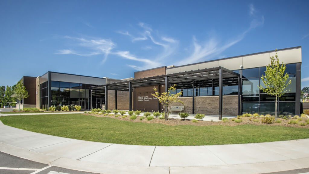 External view of the Cabarrus County Library and Active Living Center