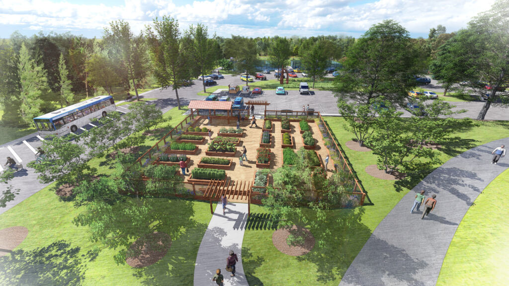 Aerial Rendering of the gardens at City of Union City - McClure Park