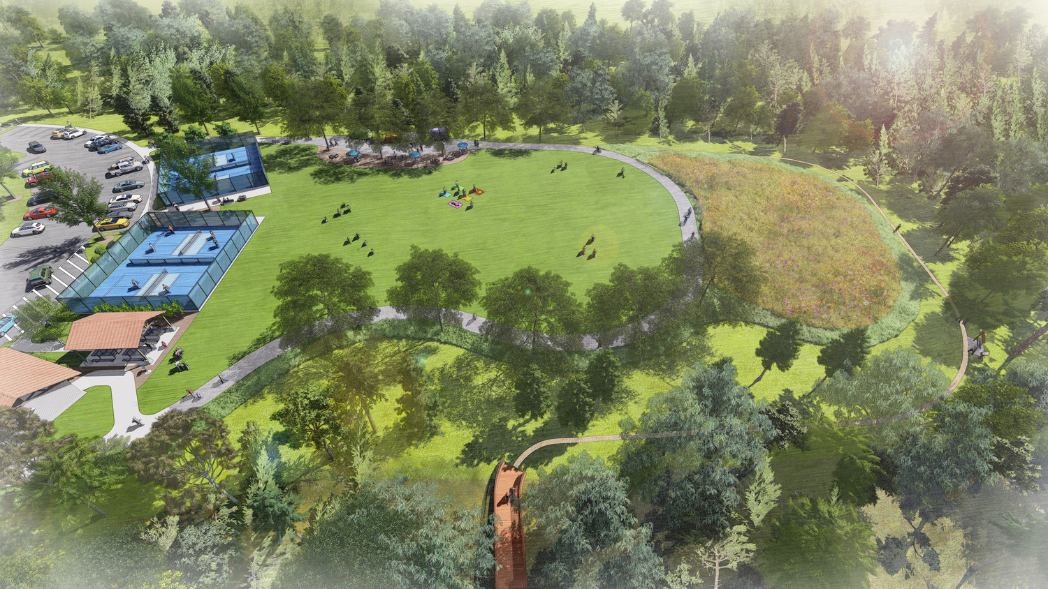 Aerial Rendering of City of Union City - McClure Park