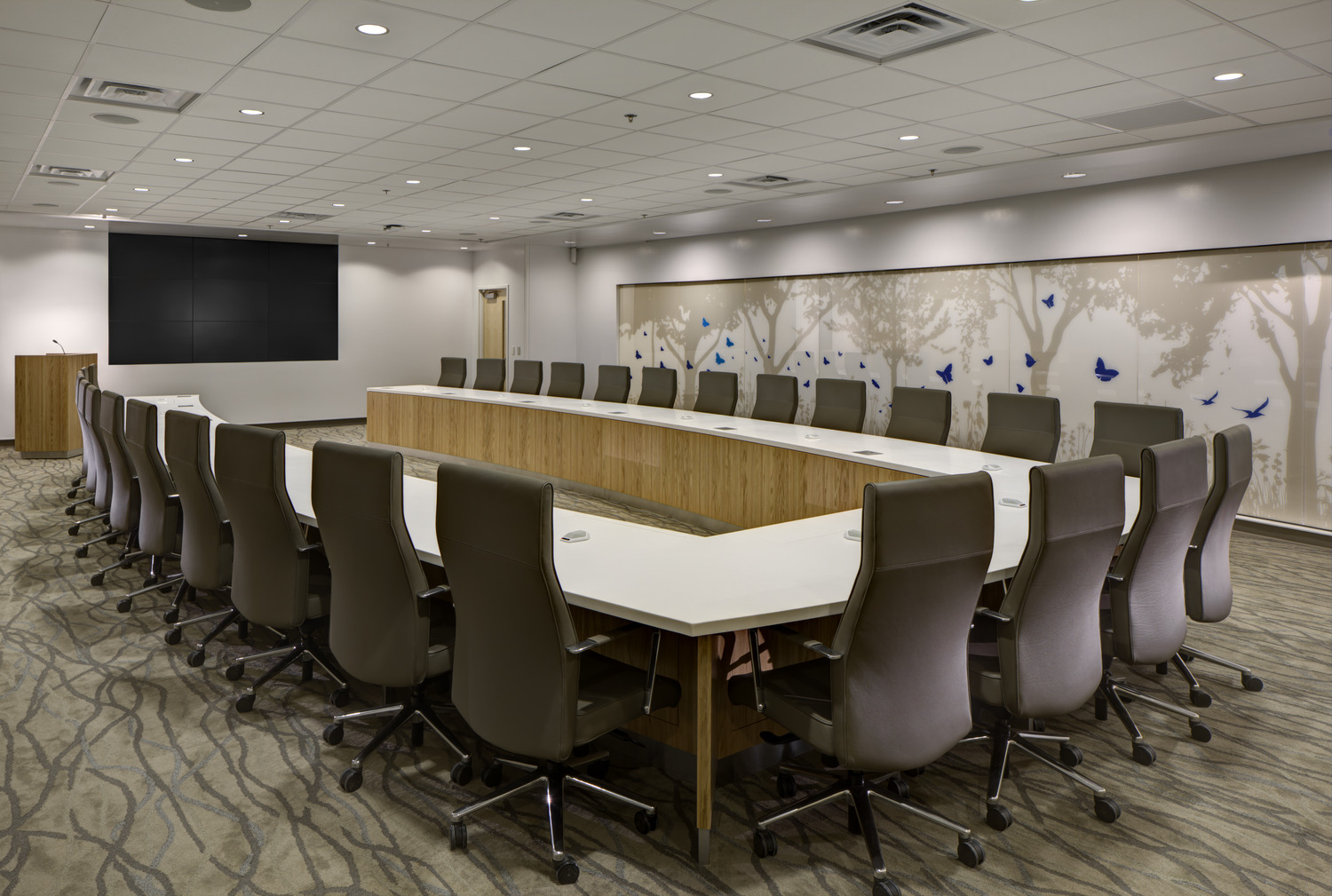 A conference room at Nationwide Children's Hospital