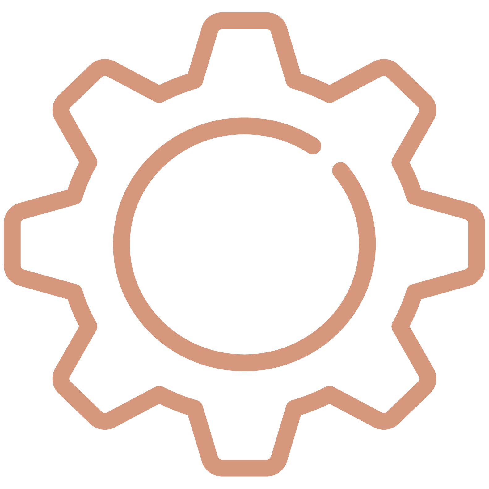 CPL's Industrial Practice area icon, a warm tan gear