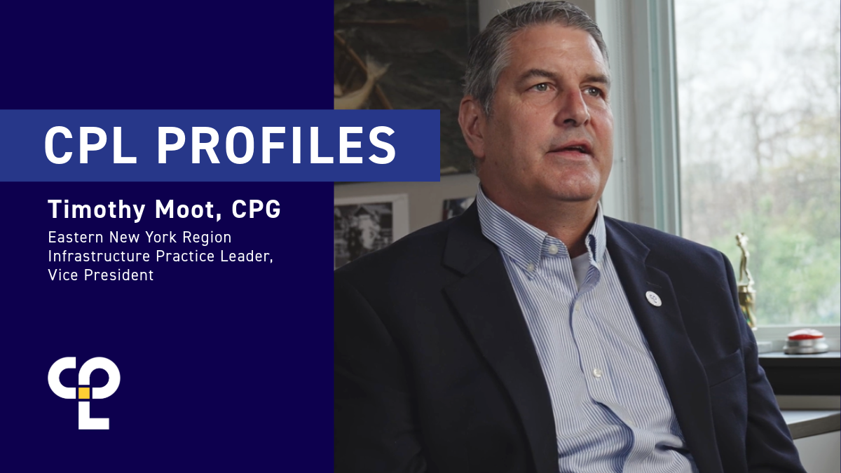 A thumbnail for a profile video featuring Tim Moot, infrastructure architect.