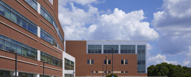 University of Rochester School of Nursing expansion connecting new and existing campus facilities.