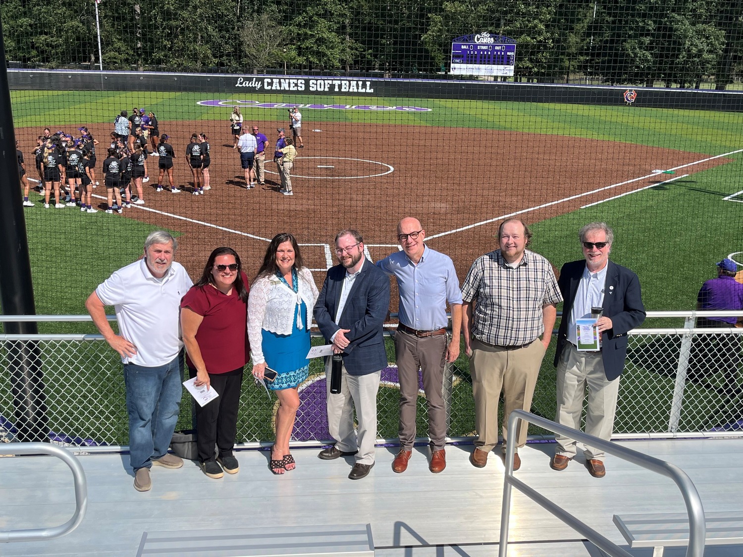 CPL team members at Dellinger Park Softball Complex ribbon-cutting ceremony